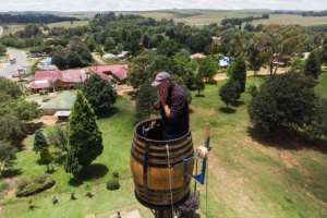 Since November 14, home has been a 500-litre wine barrel -- a tight squeeze for Kruger, who nonetheless plans to sit tight until at least Monday -- though organiser Fiona Jones say he plans to stay 