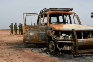 Six French aid workers, their local guide and the driver were killed by jihadists in the Koure nature reserve near Niamey last August.  By Boureima HAMA (AFP)