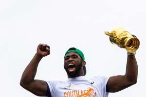 Siya Kolisi took the Web Ellis Trophy to his home township, Zwide near Port Elizabeth. By Wikus DE WET (AFP)