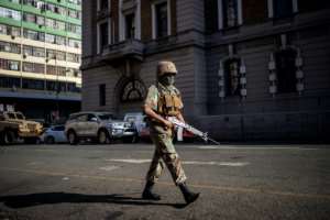 South Africa has begun a 21-day military-enforced lockdown to combat the virus. By Michele Spatari (AFP)