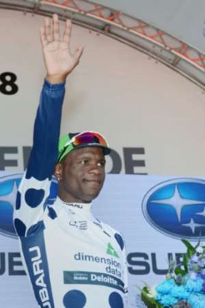 South Africa's Nicholas Dlamini, who competed for Team Dimension Data at the 2018 Tour Down Under, says if he can make a name for himself it will prove to young people back home that