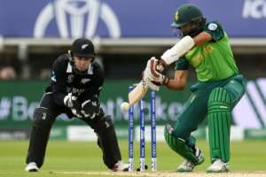 South Africa's Hashim Amla passed 8,000 ODI runs during his World Cup innings against South Africa. By Oli SCARFF (AFP)