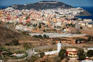Spain's town of Ceuta, which along with its other enclave of Melilla are the only land borders the European Union has with Africa, are separated from Morocco by high security fences. By FADEL SENNA (AFP)