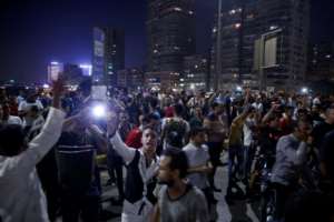 Such demonstrations are rare after Egypt effectively banned protests under a law passed following the 2013 military ouster of Islamist ex-president Mohamed Morsi. By STR (AFP)