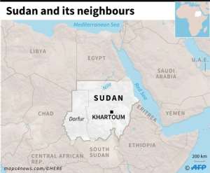 Map of Sudan and its neighbouring countries.. By (AFP)