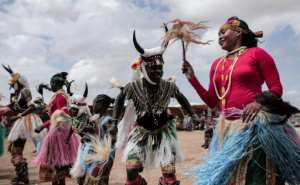 Sudan is a Muslim-majority nation but includes Christians and people following their own indigenous beliefs, including in the homeland of these dancers from the southern Nuba Mountains region, here photographed in August 2019. By Jean Marc MOJON (AFP)
