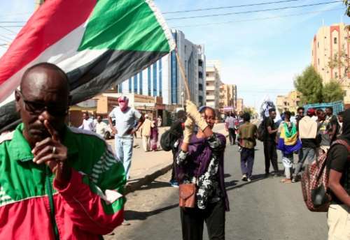 Sudanese demonstrators rallied against an October 25 coup launched by military leader General Abdel Fattah al-Burhan, shouting 