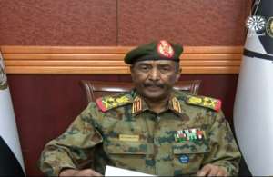 Sudanese General Abdel Fattah al-Burhan has dissolved the government and the ruling sovereign council. By - (Sudan TV/AFP)