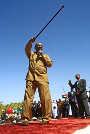 Sudan's President Omar al-Bashir is accused of genocide.  By ASHRAF SHAZLY (AFP)