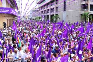 Supporters of the Mauritian Militant Movement joined a mass rally ahead of the election. By Dev Ramkhelawon (L'Express Maurice/AFP/File)