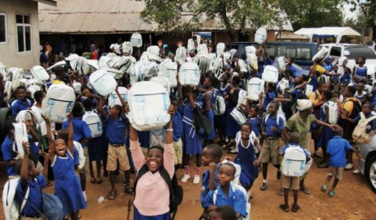 Yara donates 800 school bags to Pantang Primary School