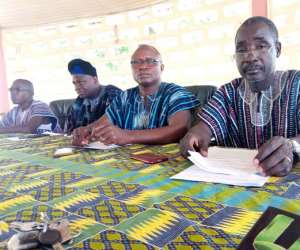 Torbi Daniel addressing the media in Tamale