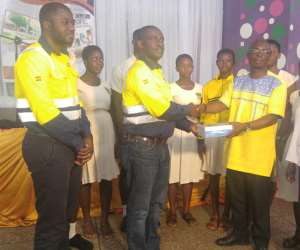 A scene during the donation