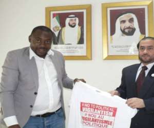 Ambassador Khalifa Al-Zaabi (left) with Mr Yahya Alhassan, CEO of Humanity Magazine International