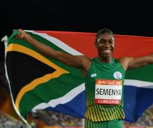 Caster Semenya dominated the 800m race..  By SAEED KHAN (AFP)