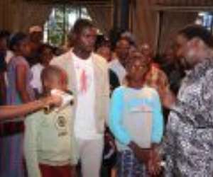 During Healing Service