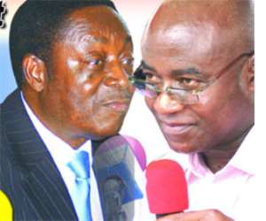 Dr. Kwabena Duffour, Finance Minster(left), Osei Kyei Mensah Bonsu, Minority Leader(right)