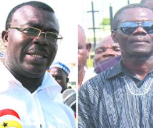 Mr. Asamoah Boateng, Ex-Minister of Information (left), Gbevlo Lartey, National Security Boss (right)