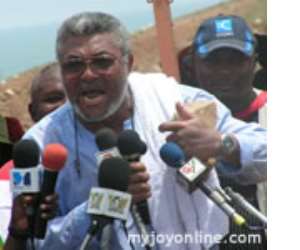 Former president Rawlings cries with people of Dagbon for justice