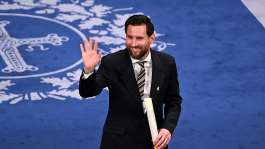 Lionel Messi receives top Spanish award from heir to throne