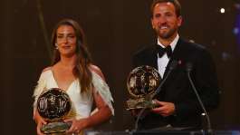 Alexia Putellas (left) and Harry Kane (right) were awarded the womens and mens Ballon dOr during a gala ceremony in London. - Action Images via Reuters - Matthew Childs