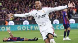 Kylian Mbappe scored twice as Real Madrid beat Barcelona 2-1 in the Clasico -  Josep Lago, AFP
