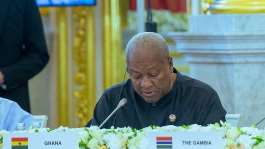 President John Dramani Mahama speaking at the Russia-Africa Summit