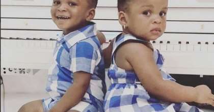 Paul Okoye’s Twins Slay in Uniformed Outfit