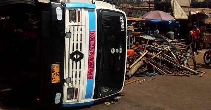 Truck Mangles 5 Cars; One Feared Dead