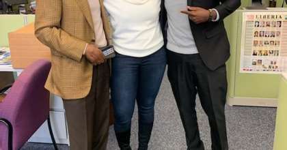 Cookie (mid) with Shaka Ssali (left) & Oral Ofori