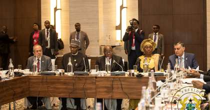 President Akufo-Addo addressing the COMSATS meeting