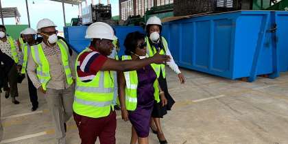 Sanitation Minister Abena Dapaah Impressed With JOSPONG's Hi-Tech Recycling Plant