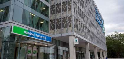 Standard Chartered head office building in Accra