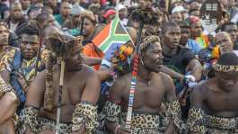 A march protesting against undocumented migrants in Durban on 6 May, 2026. - AFP - RAJESH JANTILAL