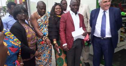 Merton Council Leader Cuts A Ghanaian Business Sod In London