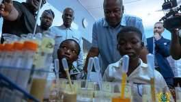 Mahama engages pupils of Sawla D/A Primary/JHS