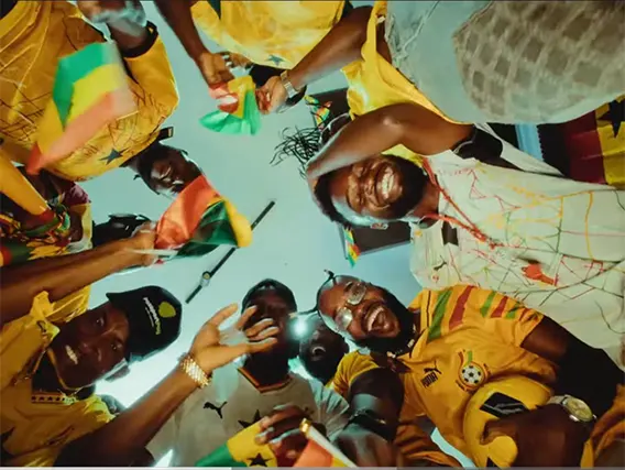 Photograph captured from Kofi Kinaatas official video