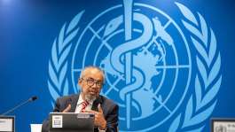 Tedros Adhanom Ghebreyesus, Director General of the World Health Organization (WHO), speaks to the media regarding the epidemic of Ebola at WHO headquarters in Geneva, Switzerland, Thursday, July 16, 2026. -  Martial Trezzini/Keystone via AP