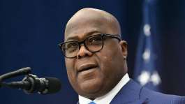 The Democratic Republic of the Congos President Felix Tshisekedi speaks during signing ceremony hosted by President Donald Trump for a peace deal between Rwanda and the Democratic Republic of the Congo at the United States Institute of Peace in Washington, DC, on 4 December 2025. - AFP - ANDREW CABALLERO-REYNOLDS