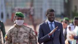 Senegals President Bassirou Diomaye Faye last met Malis junta leader Assimi Goita in Bamako, Mali, on 30 May, 2024 - via REUTERS - Senegalese Presidency