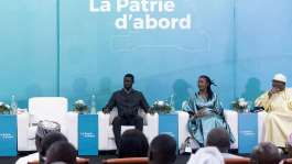 Senegals President Bassirou Diomaye Faye attends the ceremony to launch Kiiraay, his new party at the King Fahd Hotel in the Almadies district in Dakar on 25 July, 2026. - AFP - SEYLLOU