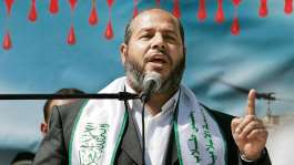 Senior Hamas leader Khalil al-Hayya speaks during an anti-Israel rally organised by the Hamas movement in Gaza on March 4, 2008. -  Mohammed Salem, Reuters