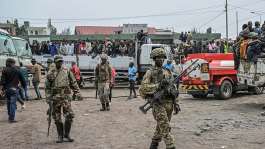 M23 rebels escort DRC government soldiers and police who surrendered to them to an undisclosed location in Goma, Democratic republic of the Congo, on 30 January 2025. -  AP Photo/Moses Sawasawa