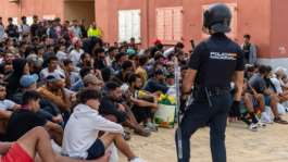 Thousands of migrants remain in Ceuta, many living rough on the streets.  By Antonio Sempere (AFP)