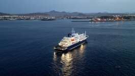 The cruise ship MV Hondius was sailing between Ushuaia and Praia when the first case developed symptoms.  By - (AFP)