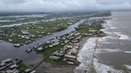 The Nigerian village of Ayetoro is disappearing into the Atlantic Ocean.  By OLYMPIA DE MAISMONT (AFP)