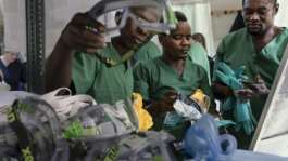 The training centre in Kenya prepares health workers for deployment.  By Tony KARUMBA (AFP)