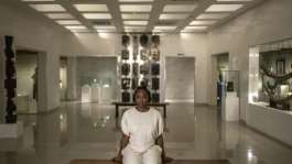 Tinuke Odunfa, the interior designer of the gallery, aimed to modernise the space and present Nigerian history in an an immersive environment.  By OLYMPIA DE MAISMONT (AFP)