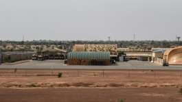 Air force base 101 is housed in the international airport complex in Niamey.  By BERTRAND GUAY (AFP)