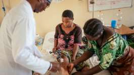 At Ndosho hospital, surgeon Amadou Soumah Sekou described the injuries from the Mushaki strike.  By Jospin Mwisha (AFP)